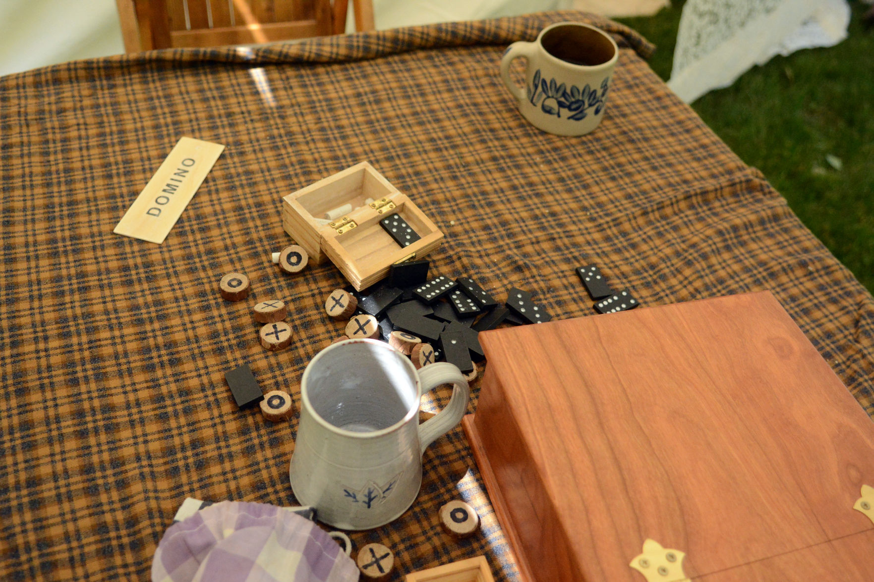 Historical reenactment at Indian Agency House